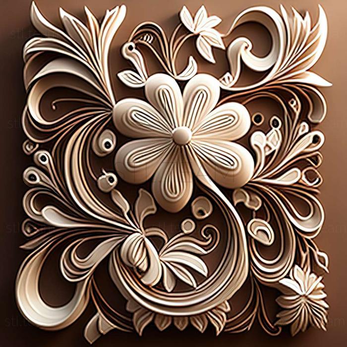Pattern brown white